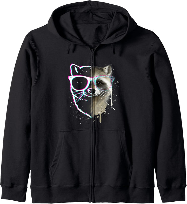 Waschbär frisst Müll Geschenk Kapuzenjacke