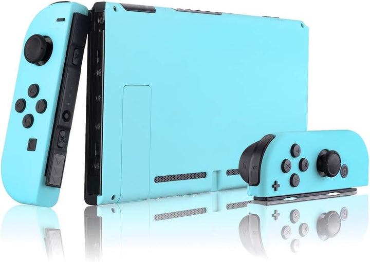 eXtremeRate Hülle Case für Nintendo Switch Joycon/Konsole, Rückgehäuse&Kickstand für Switch Console,