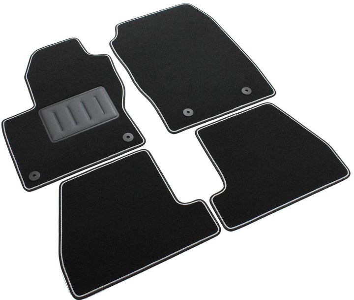 Das Teppich Auto, sprint01305, FuÃŸmatten Teppiche Schwarz rutschfest, verstÃ¤rkter Rand, zweifarbig