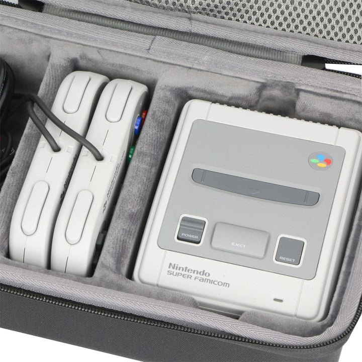 co2CREA Tasche für Nintendo Classic Mini Konsole,Schutz Hart Shell Tragetasche für Super NES / Super