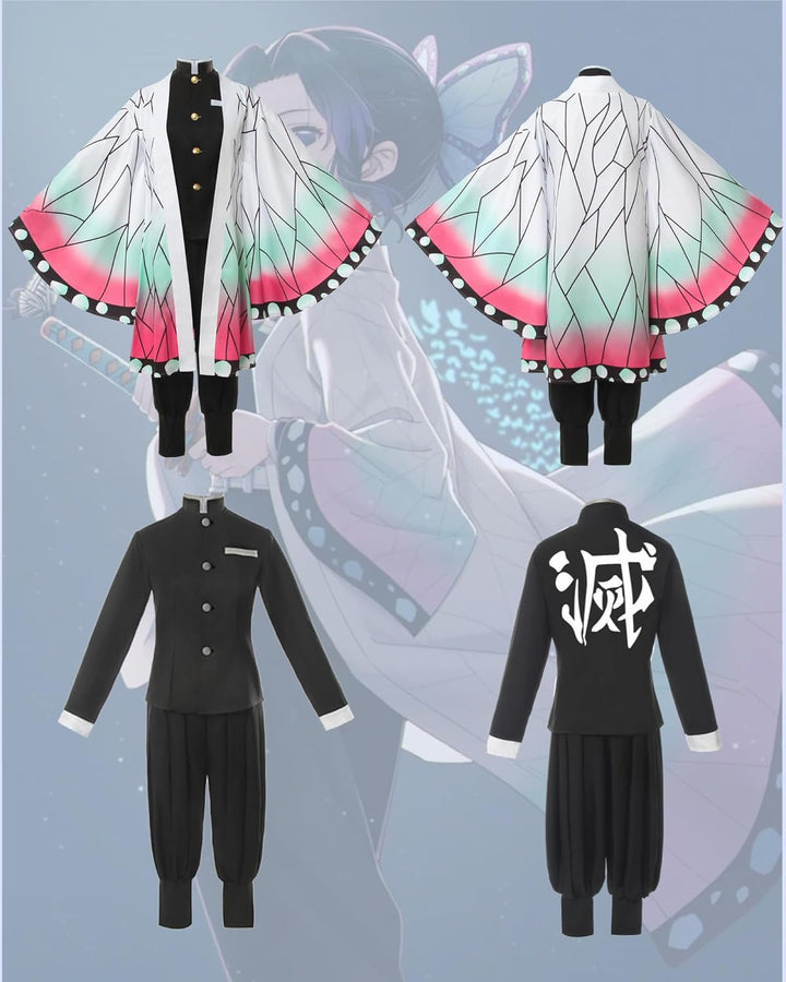 FCCAM Agatsuma Zenitsu Cosplay Kimono Vollständiger Satz Anime Zenitsu Cosplay Kostüm Erwachsene Wei
