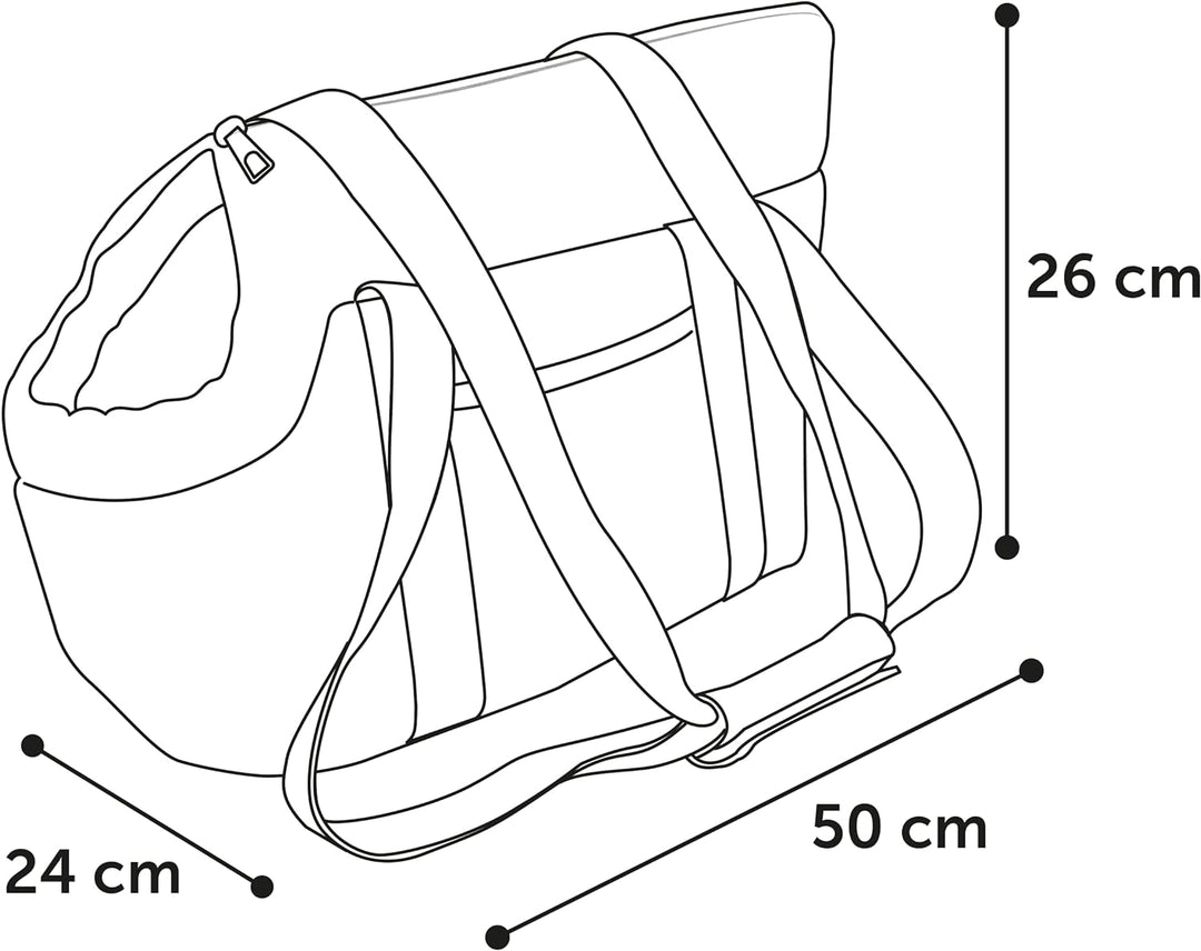 Flamingo F Transporttasche Danira, Grau, 50 x 24 x 26 cm