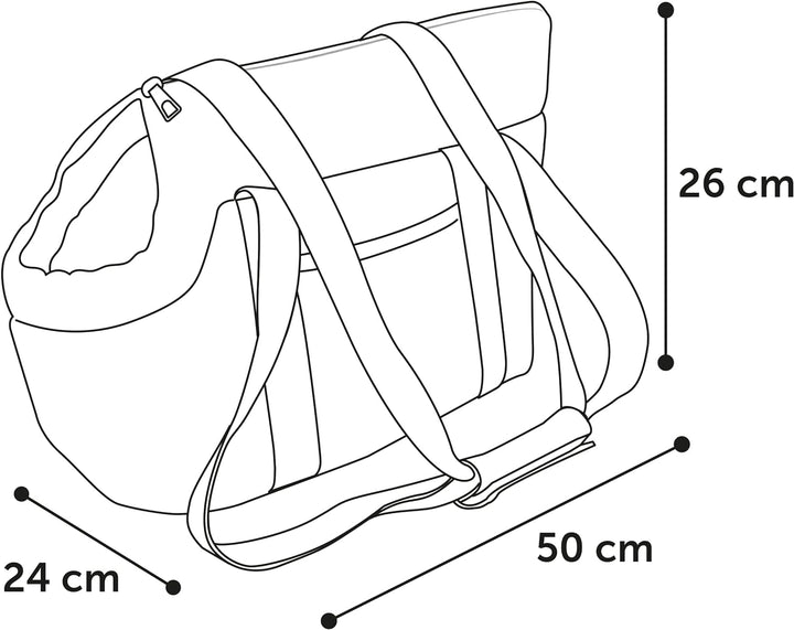 Flamingo F Transporttasche Danira, Grau, 50 x 24 x 26 cm