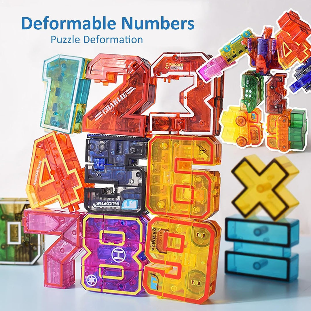 Zahlenroboter – Abs-Zahlenroboter Verwandeln Actionfiguren-Spielzeug, Zahlen-Bots-Spielzeug-Lernspie