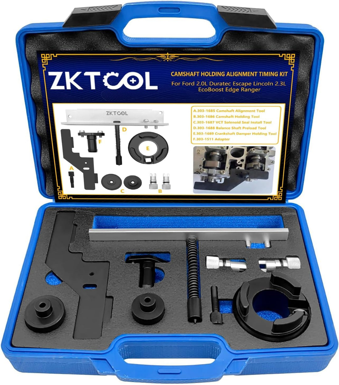 ZKTOOL Motor-Einstellwerkzeug, Kurbelwellen-Stossdämpferhalterung, Ausgleichswellen-Vorspannwerkzeug