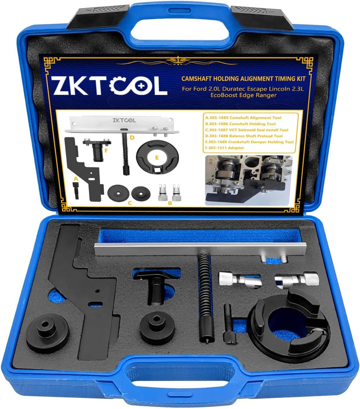 ZKTOOL Motor-Einstellwerkzeug, Kurbelwellen-Stossdämpferhalterung, Ausgleichswellen-Vorspannwerkzeug