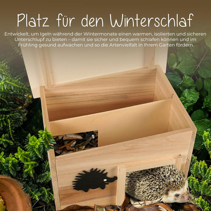 Igelhaus,Bausatz,IgelbaumitBoden,Rattenklappe,Labyrintheingang,Igelschutzhaus,Winterquartier,Wetterb
