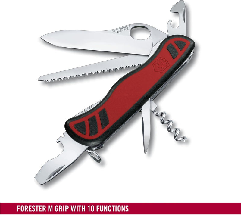 Victorinox, Schweizer Taschenmesser, Forester M, Multitool, 10 Funktionen, Klinge, gross, Dosenöffne