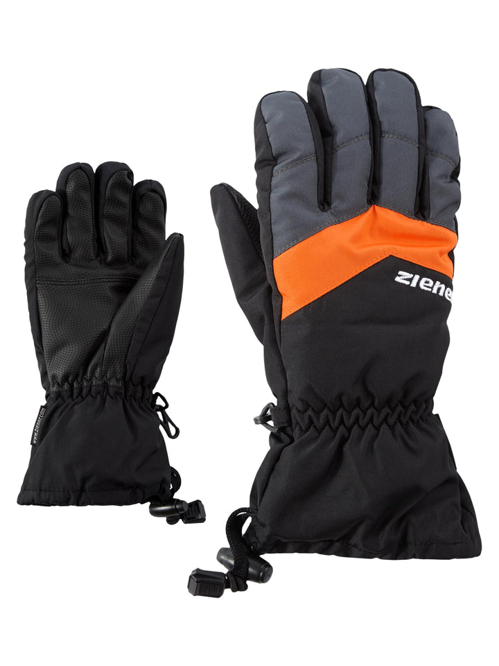 Ziener Kinder LETT AS glove junior Ski-Handschuhe/Wintersport | wasserdicht, atmungsaktiv 4 schwarz