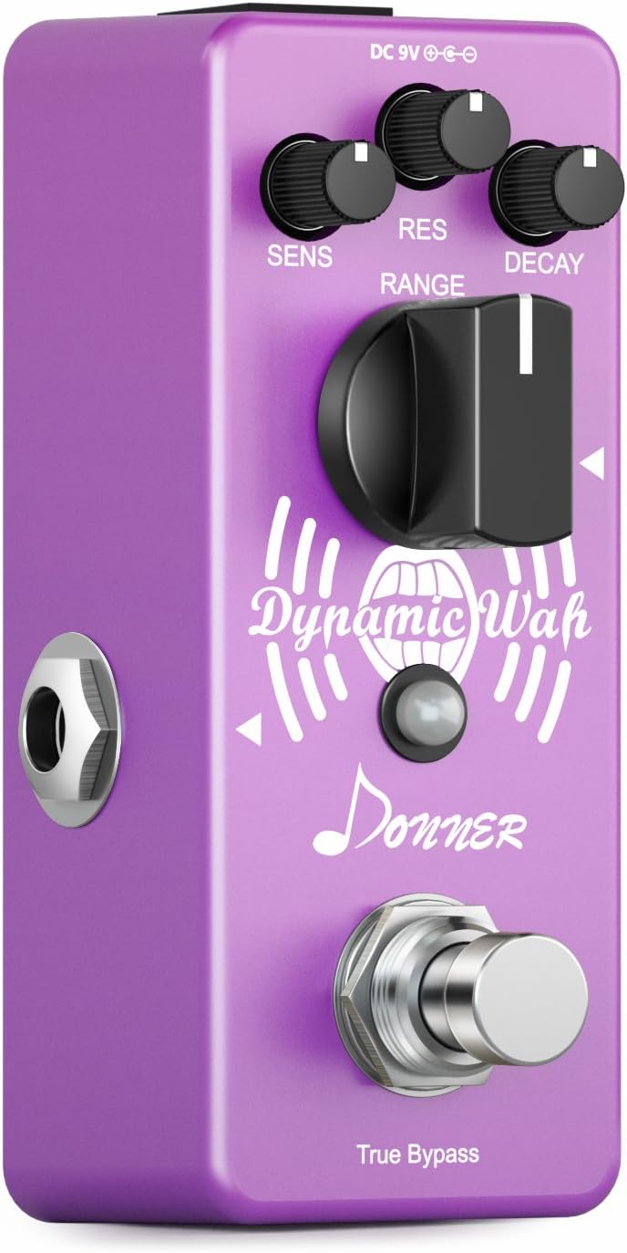 Donner Mini Auto Wah Pedal Dynamic Wah Gitarre Effektpedal, Auto Wah