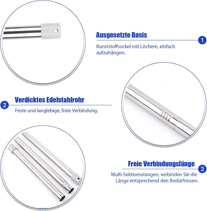 Dachboden Haken 160cm Verstellbar mit Haken für Dachfenster Dachbodentreppe Fensteröffner als Stange