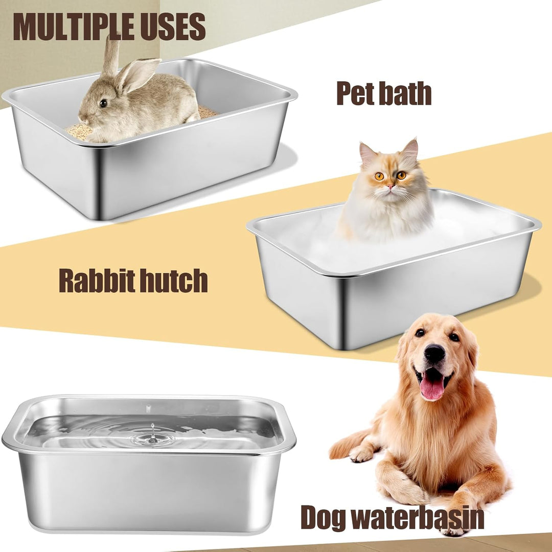 LADYSONS Katzenklo Edelstahl, Katzentoilette, Katzenklo Gross, Katzenklo, Katzen Klo, Niemals Gerüch