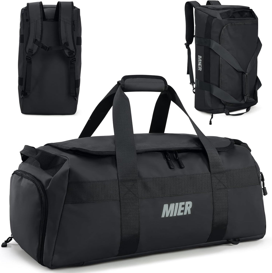 MIER Sporttasche gross Reisetasche mit Schuhfach 60L Sportrucksack Duffle Bag Fitness Trainingstasch