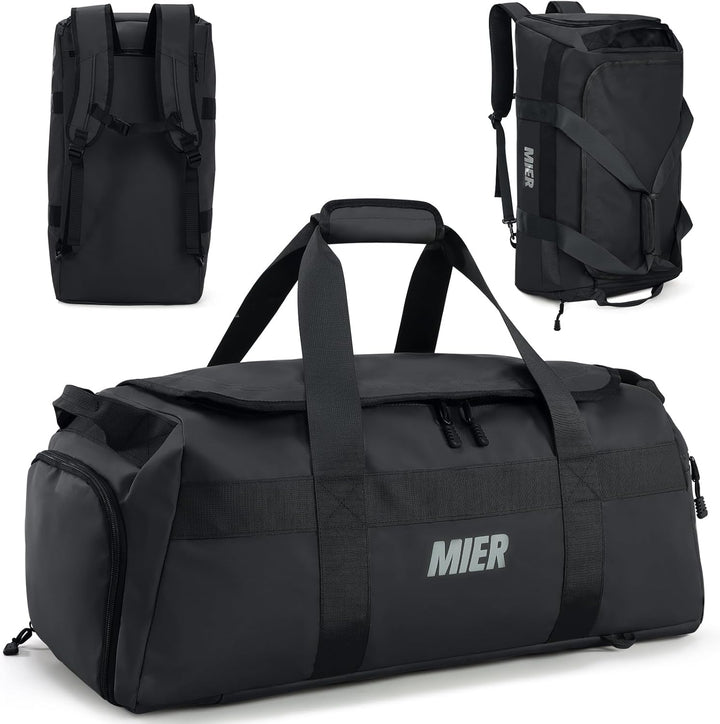 MIER Sporttasche gross Reisetasche mit Schuhfach 60L Sportrucksack Duffle Bag Fitness Trainingstasch