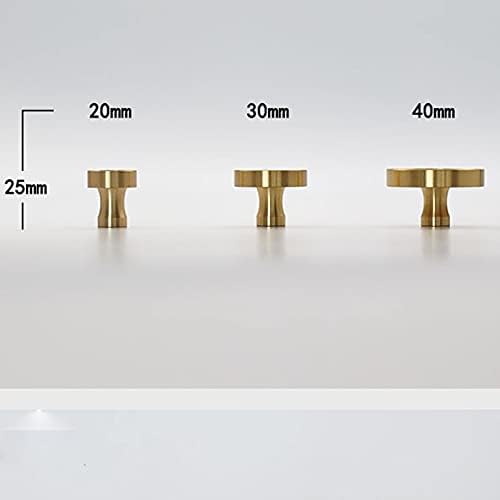 Knober 6 X Möbelknopf 20 mm Asch Grau aus Messing für Kommoden Schränke Schubladen Knäufe Knöpfe lei