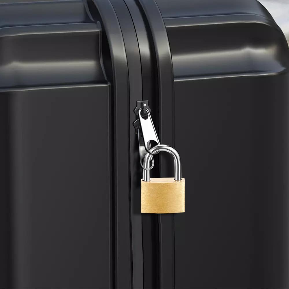 12 PCs Mini -Vorhängeschloss, kleines Vorhängeschloss mit 2 Tasten für Reisetaschen, Fitnessstudio -