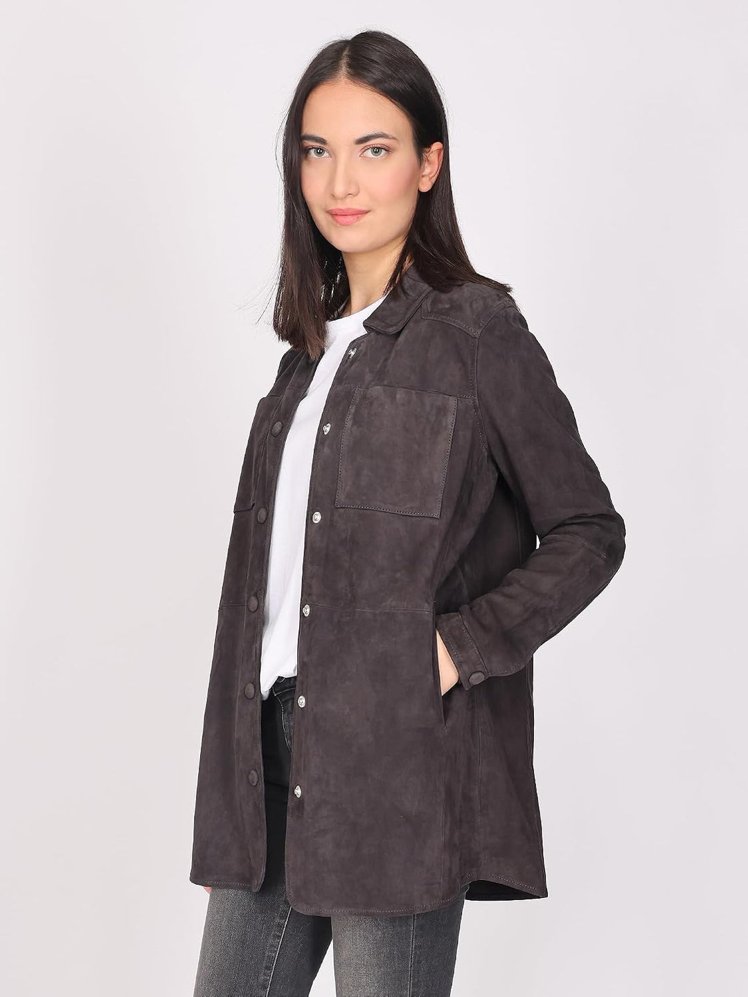 Maze Damen Lederjacke 4202172 L anthra, L anthra
