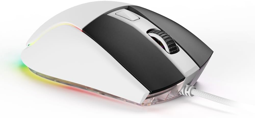 Sharkoon Skiller SGM35 White, Optical Gaming Maus, RGB, PBT Button