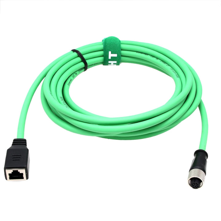 Ethernet Netzwerkadapterkabel M12 4 Pin D Code auf RJ45 Buchse Cat5e für Sick Keyence IV2 SR-1000 Ba
