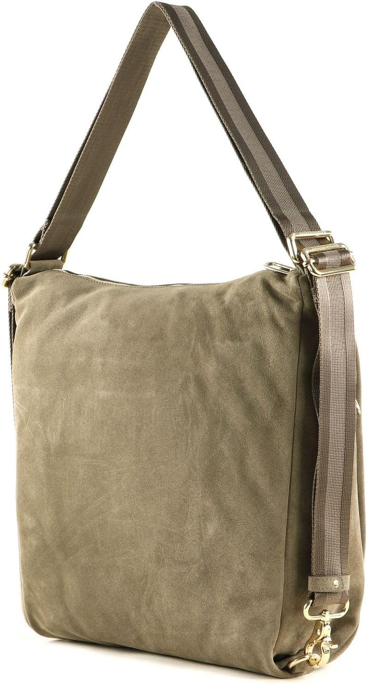 Mandarina Duck Damen Mellow Velvet Schultertasche Taupe, Taupe