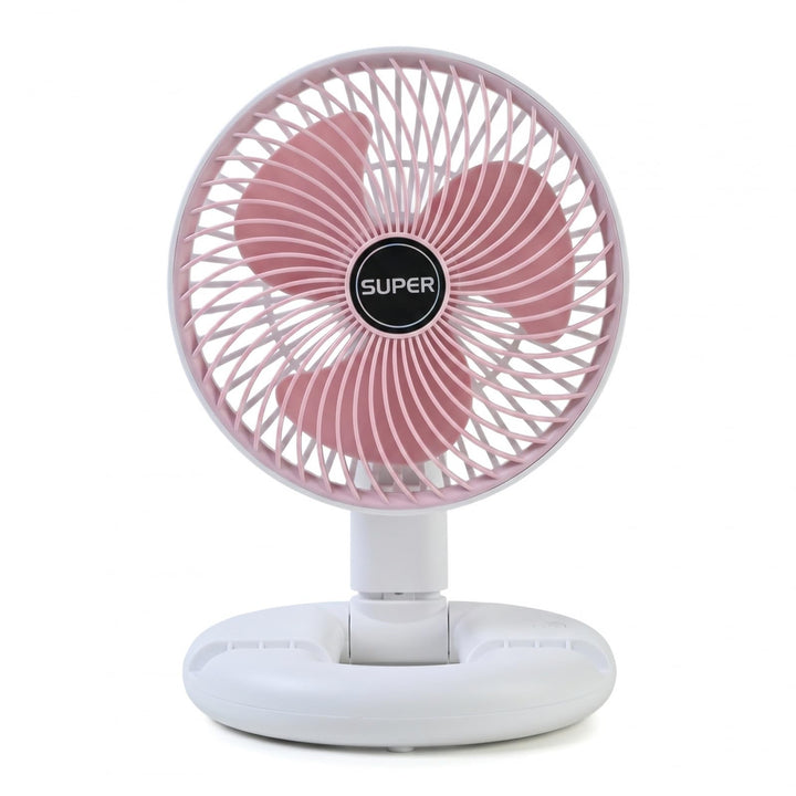 USB Tischventilator, Tragbar Leise Tischventilator mit 3 Geschwindigkeiten, Faltbar Akku Ventilator,