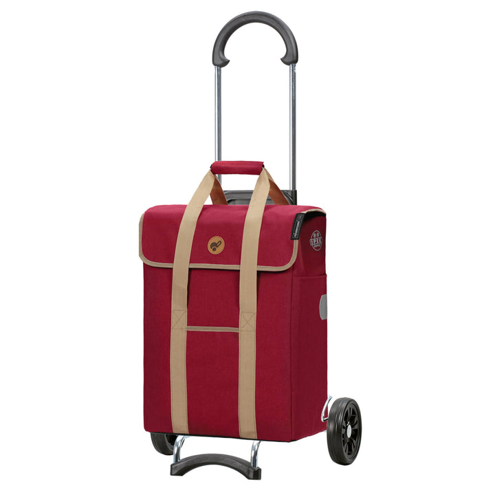 ANDERSEN Einkaufstrolley - Scala Shopper Ipek Mi rot | mit Flüsterrädern, klappbar, aus Stahl, bis 4