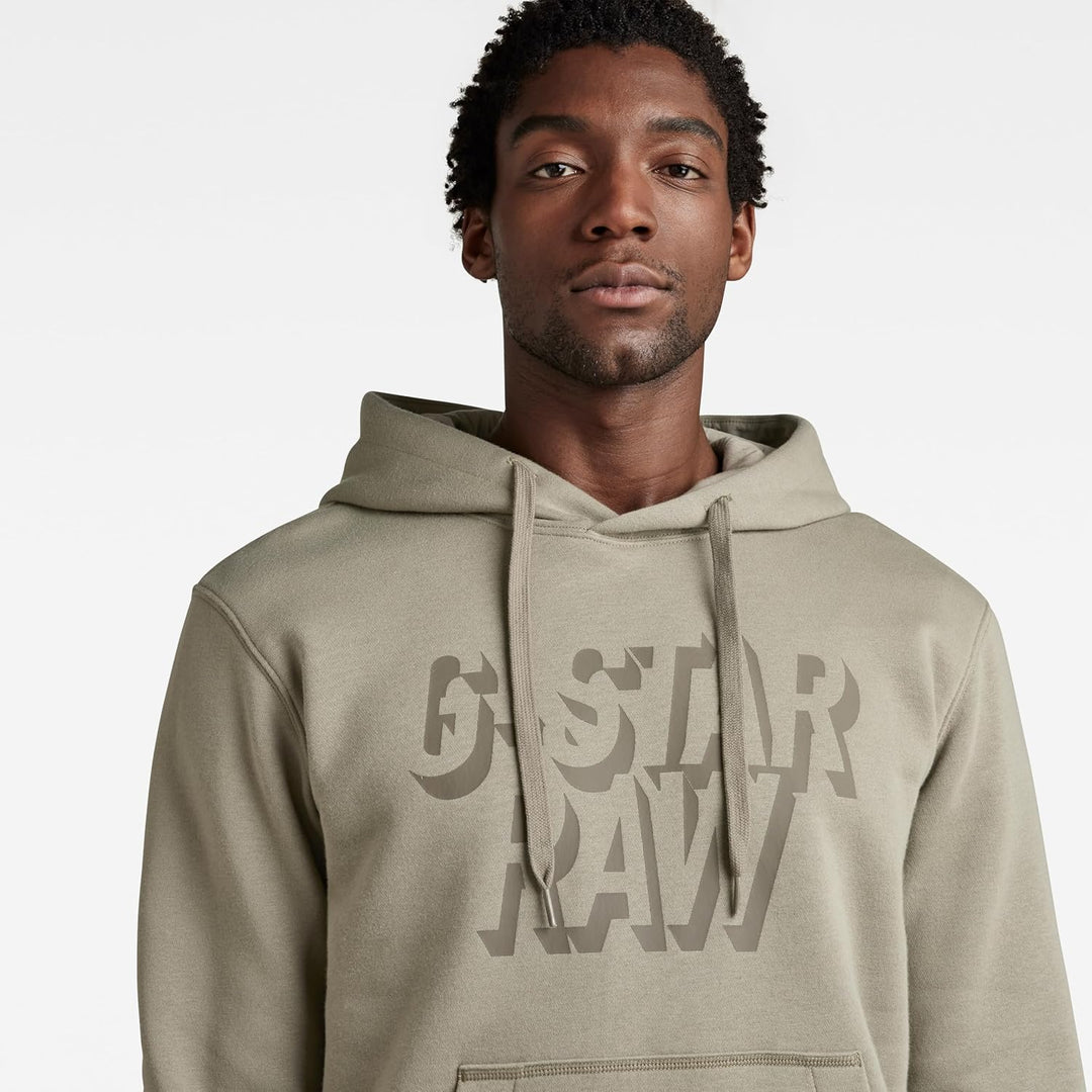 G-STAR RAW Herren Retro Shadow Graphic Hooded Sweatshirt Sweats M Grün (Shamrock D22236-a971-2199),