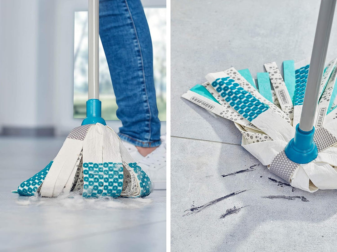 Leifheit Set Power Mop 3-in-1 mit saugstarken Fasern, komplettes Wischset mit Wischmopp und Eimer, W