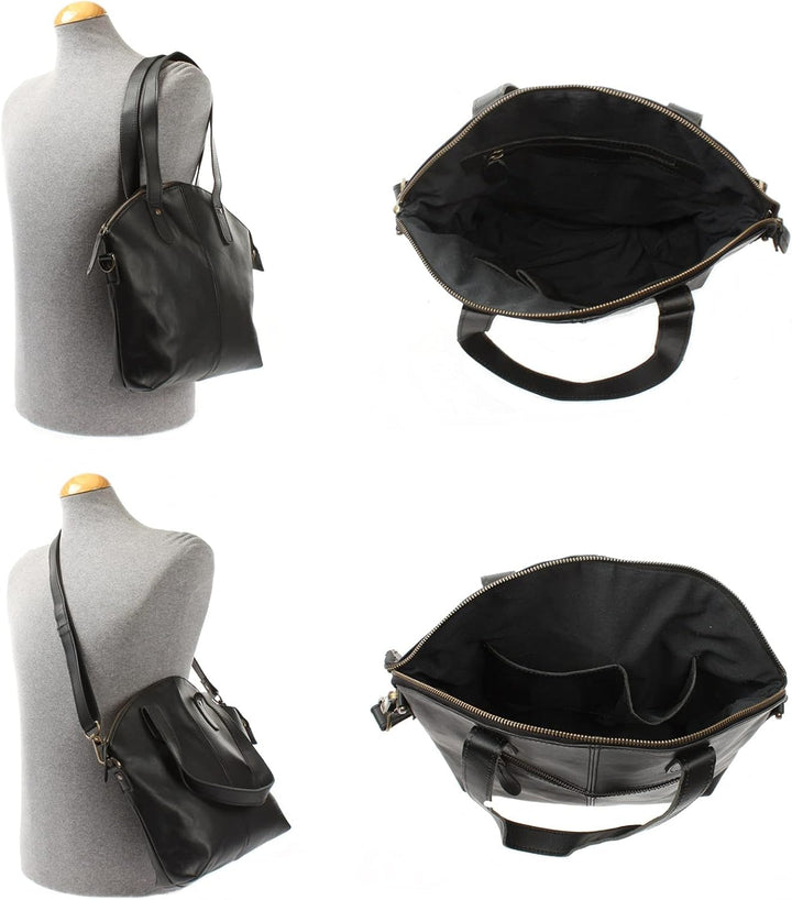 LECONI Shopper Schultertasche Damen Handtasche Ledertasche Natur Henkeltasche aus Leder Damentasche