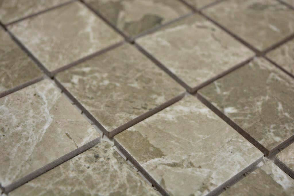 Keramikmosaik Keramik Mosaik Mosaikfliese Keramik Steinoptik sandbraun Wandverkleidung Küchenfliese