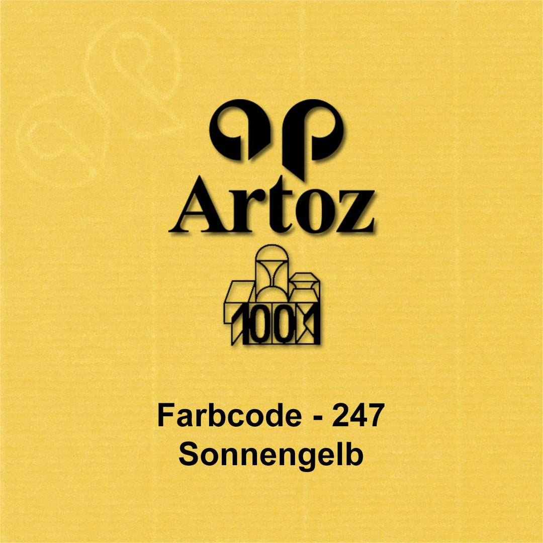 ARTOZ 100x Briefumschläge DIN Lang Sonnengelb 100 g/m² selbstklebend - DL 224x114 mm - Kuvert ohne F
