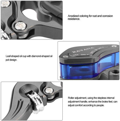 KIMISS Motorrad Bremskupplungspumpe, 22mm Universal Motorrad CNC Rollenverstellung Hydraulische Brem