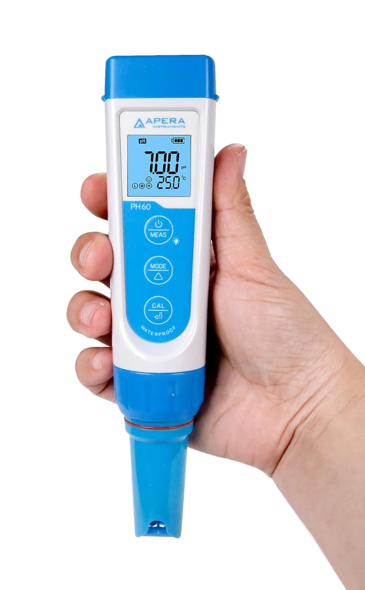 Apera Instruments PH60F Premium pH-Meter mit flacher Elektrode (Genauigkeit pH ±0,01, Messbereich pH