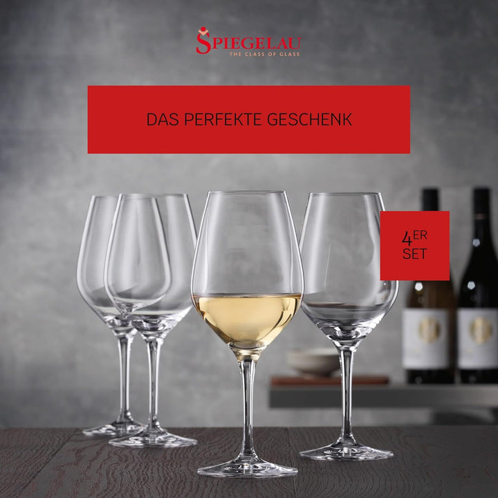 Spiegelau &amp; Nachtmann Weinglas, Bleifreies Kristallglas Made in Germany, Weissweinglas, 4 Stück (1er