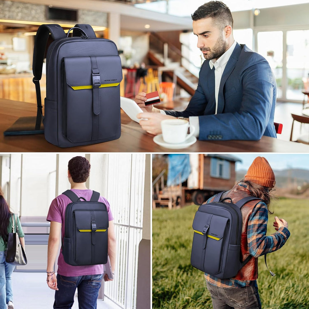 hk Slim Laptop Business Rucksack Herren Damen, rucksack mit 15,6 Zoll laptopfach Wasserdicht, Tagesr