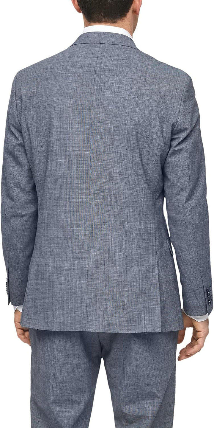 s.Oliver BLACK LABEL Slim: Elastisches Sakko aus Wollmix 90 Dark Blue Check, 90 Blau