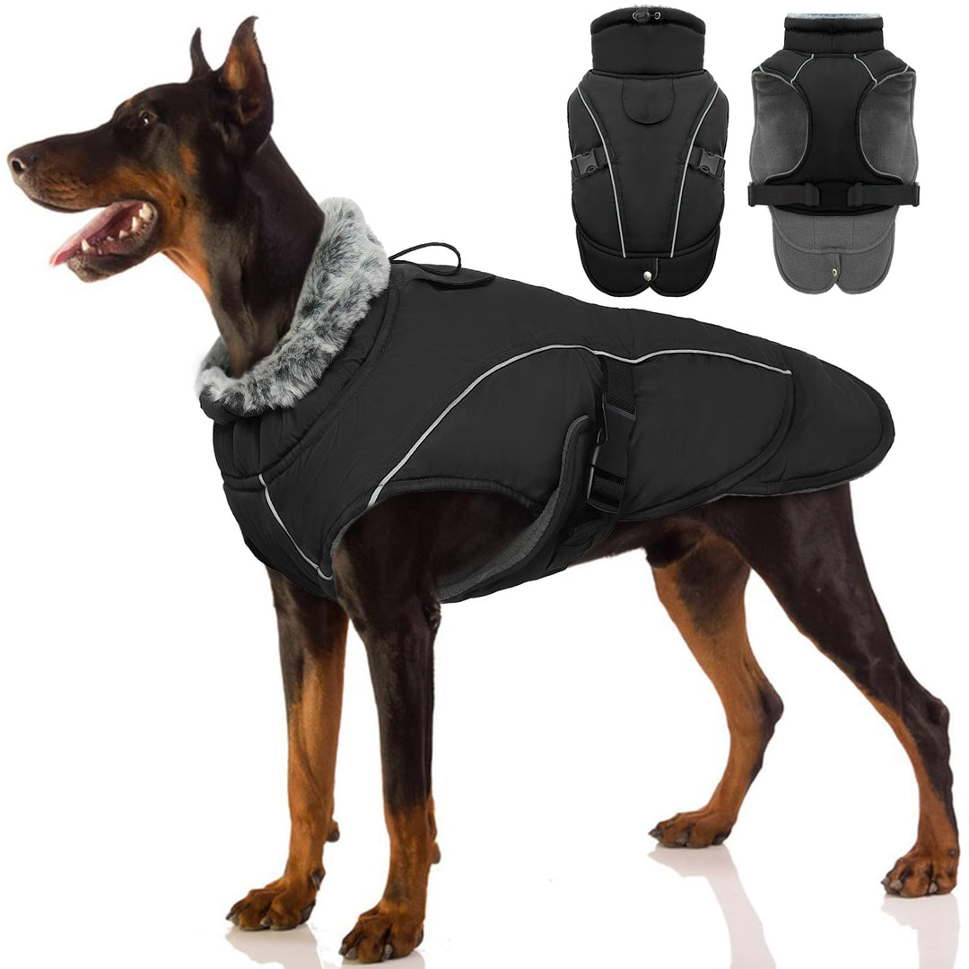 Hundemantel XL, Wintermantel für Grosse Hunde Wasserdicht Winterjacke Hunde Gross Winter Hundeweste