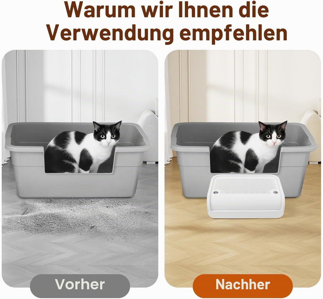 Katzentoilette, Katzenrampe/Treppe/Katzenfänger mit Filterfunktion, leicht zu reinigen, Filterpedal