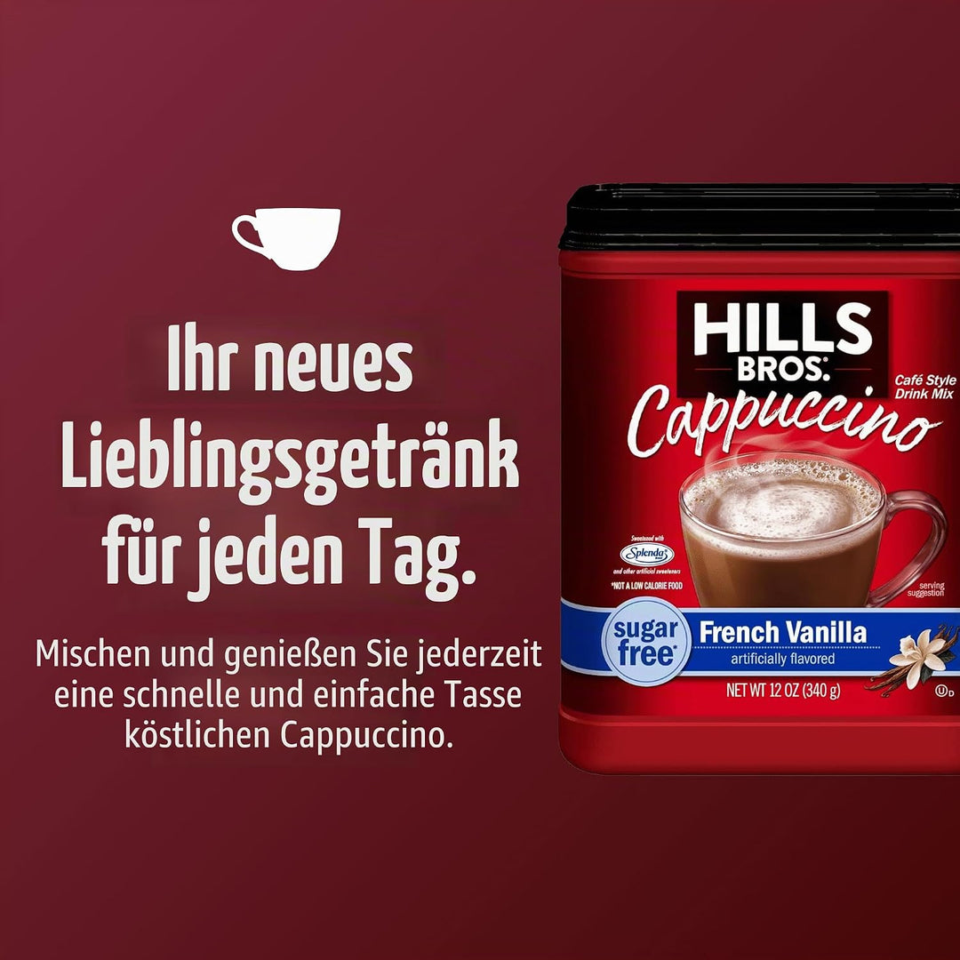 Hills Bros. Cappuccino Zuckerfrei Vanille 12 ml, Garten, Rasen, Instandhaltung