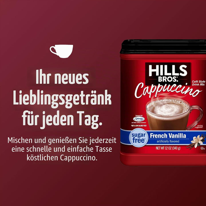 Hills Bros. Cappuccino Zuckerfrei Vanille 12 ml, Garten, Rasen, Instandhaltung