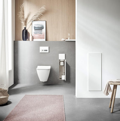 Emco Asis Pure Unterputz-Schrankmodul für die Klobürstengarnitur, Badezimmerschrank mit Toilettenpap