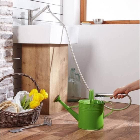 Waschbeckenhandbrause inkl. Brauseschlauch 125cm, Adapter mit Umstellfunktion und Wandhalterung, Pol