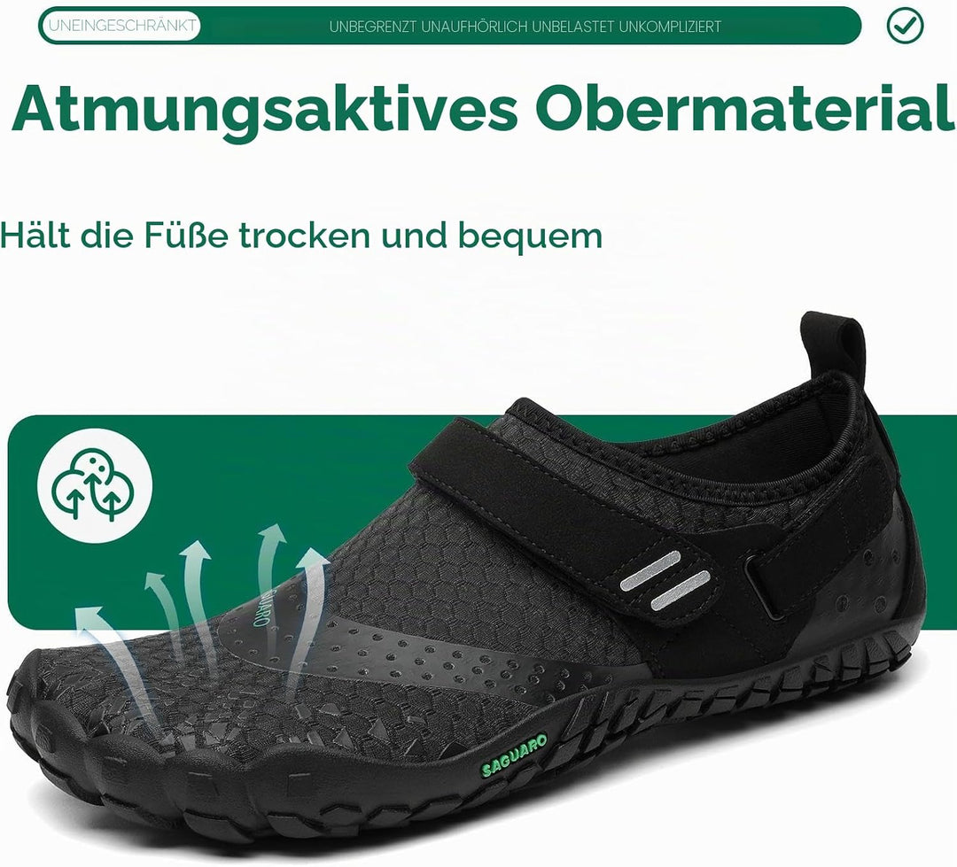 SAGUARO Unisex Barfussschuhe Laufschuhe Minimalistische Outdoor&amp;Indoor Fitnessschuhe GR36-48 38 EU H