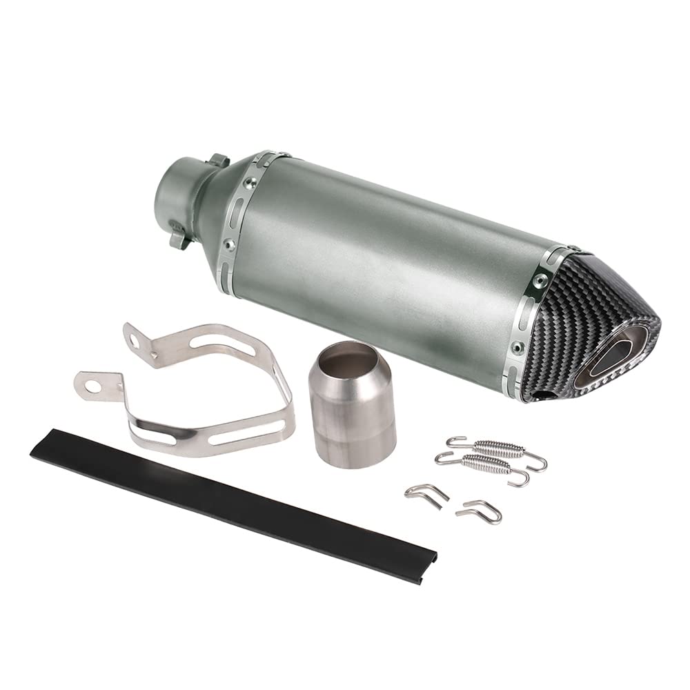 Shkalacar Motorrad Auspuff Universal, Kleiner Sechskant-Fase Modifizierter Endschalldämpfer, 38-51mm