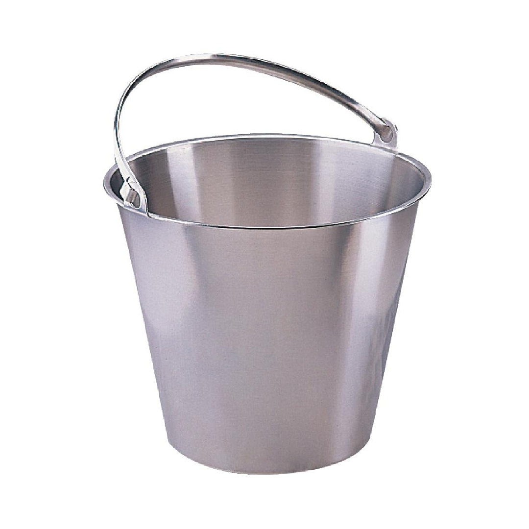 Jantex Edelstahleimer 12 Liter, Silber, Metalleimer, stabiler Schwenkgriff, Grösse: 270 (H) x 310 (o