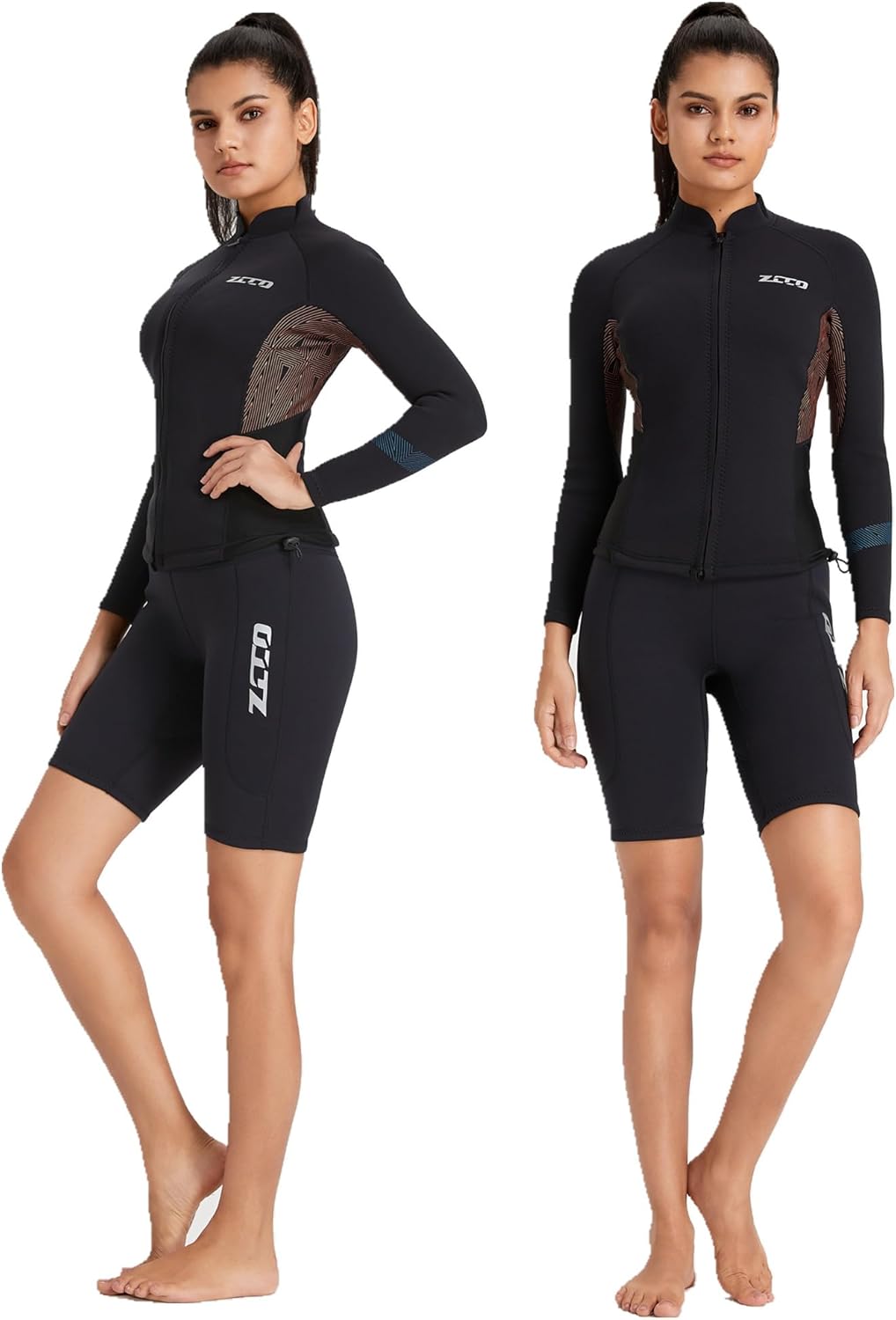 ZCCO Neoprenanzüge Top Jacke 1,5mm Neopren Anzüge Frauen Männer Neoprenanzug Jacke Langarm Tauchen T