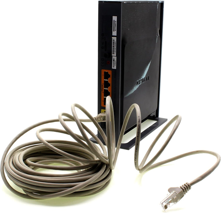 1aTTack.de Netzwerkkabel Cat.6 - grau - 10x - 7,5m - (Set) - CAT6 Ethernet Kabel Lankabel 1000 Mbits
