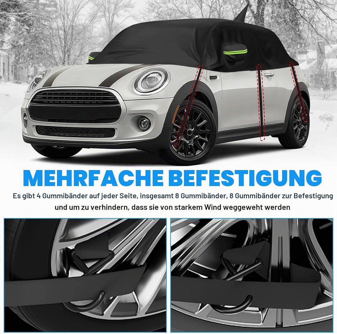 Autoabdeckung Wasserdicht Ersatz für Mini Cooper 3 Door 2000-2026 Mini Hardtop, Sonnenfest Hälfte Au