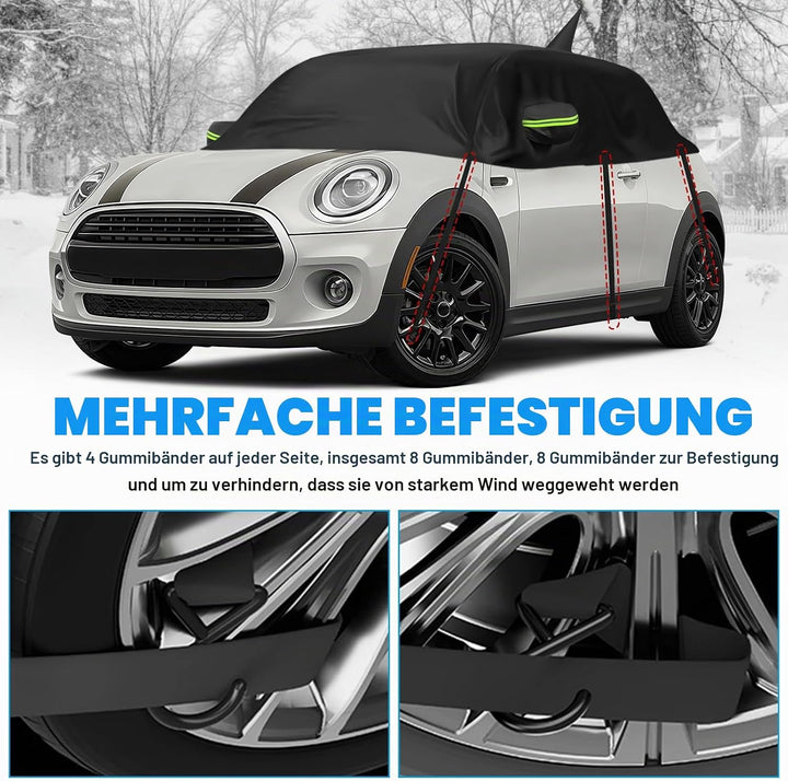 Autoabdeckung Wasserdicht Ersatz für Mini Cooper 3 Door 2000-2026 Mini Hardtop, Sonnenfest Hälfte Au