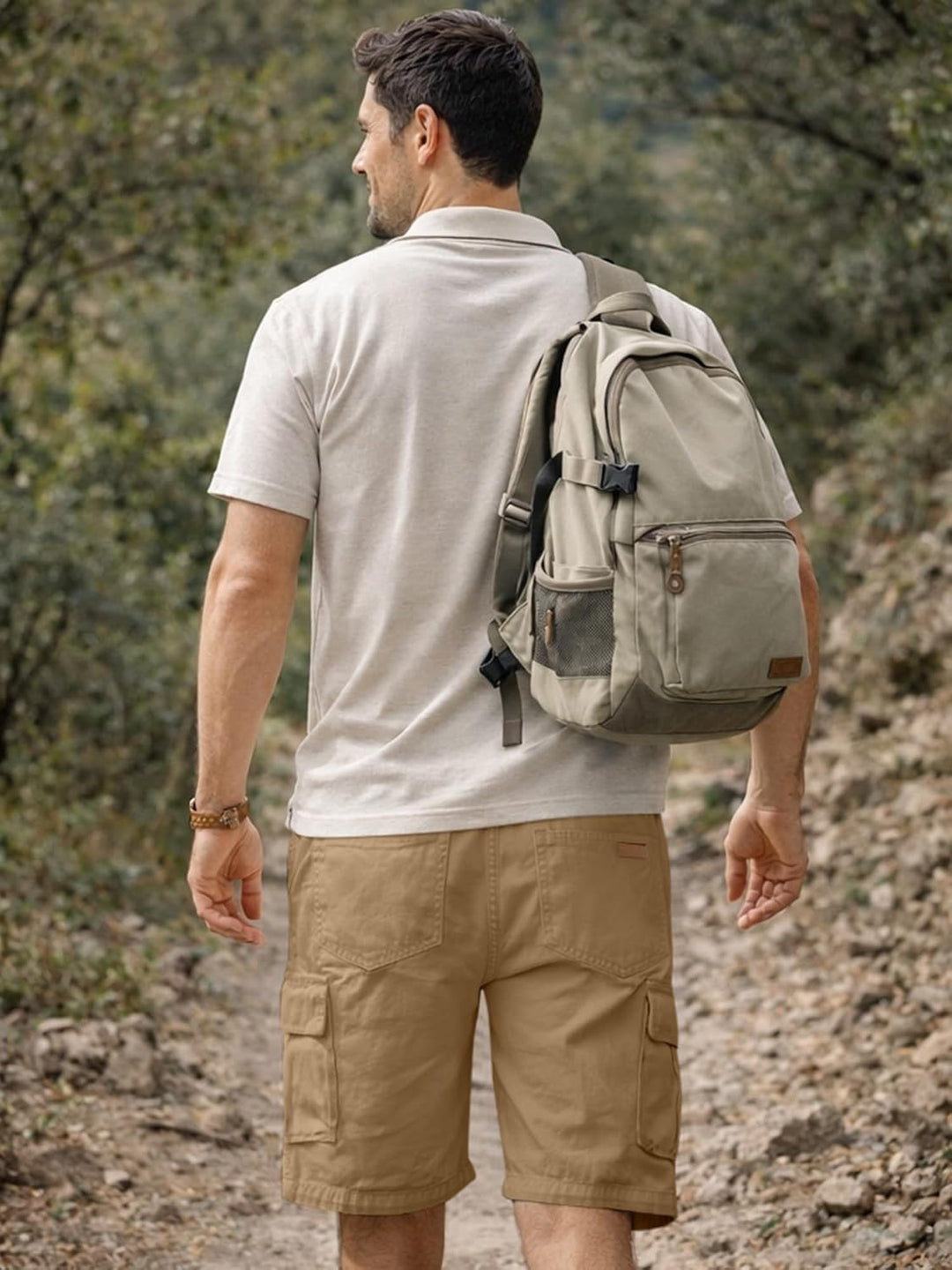JMIERR Kurze Hosen Herren Baumwolle Cargo Shorts Herren Sommer Freizeithose mit Taschen XL Khaki, XL